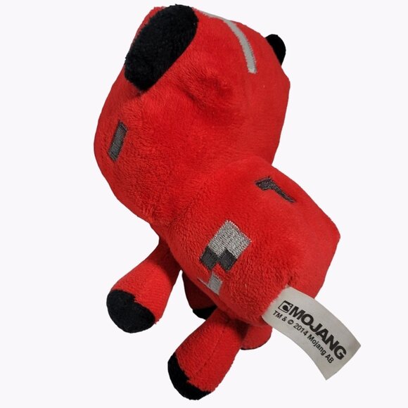 Mojang Mincecraft Baby Mooshroom Red Cow 5 inch Plush Bull Stuffed Animal Toy - Picture 2 of 6